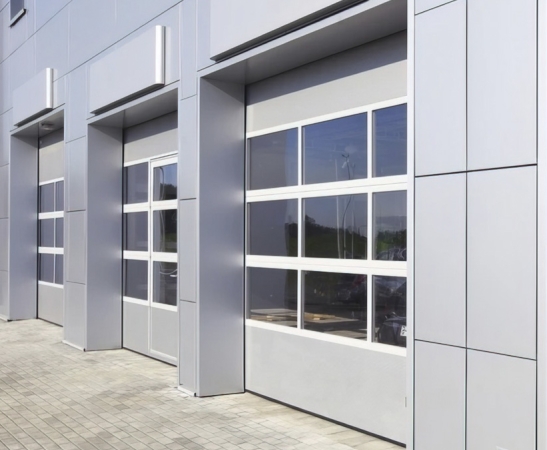 Панорамные ворота Алютех Alutrend в Афипском