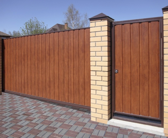 Ворота из металлического сайдинга в Афипском